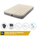 Miniatyrbillede 1 af 4: Intex Airbed Sæt Intex Airbed - Fransk seng - 137 x 191 x 25 cm - Beige + Intex Elektrisk pumpe - 650 liter/min + Fitth Sheet Sort + Pude + Molton 2 i