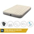 Miniatyrbillede 1 af 4: Intex Airbed Sæt Intex Airbed - 2-Person - 152 x 203 x 25 cm - Beige + Intex Elektrisk Pumpe - 650 Liter/min + Monteringslagen Hvid + Pude + Molton 2