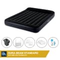 Miniatyrbillede 1 af 4: Intex Airbed Sæt Intex Airbed - 2-Person - 152 x 203 x 25 cm - Sort + Intex Elektrisk Pumpe - 650 Liter/min + Monteringslagen Hvid + Pude + Molton 2 i