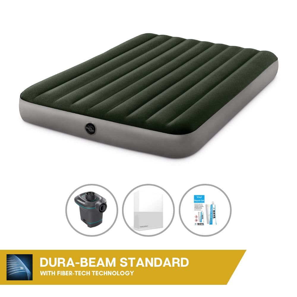 Intex Airbed Set Intex Airbed 2Person 152 x 203 x 25 cm Grön