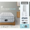 Pikkukuva 5 / 5: Intex Airbed - 1 hengen - 99 x 191 x 51 cm - Harmaa - Sisäänrakennettu pumppu + Kiinnitetty lakana Valkoinen + Korjaussetti