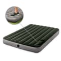Miniatyrbillede 2 af 5: Intex Airbed - Dobbeltseng - 137 x 191 x 25 cm - Grøn - Med indbygget fodpumpe + Påsyet lagen Hvid + Reparationssæt