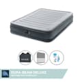 Miniatyrbillede 1 af 5: Intex Airbed - Dobbeltseng - 137 x 191 x 33 cm - Grå - Med indbygget pumpe + Monteringslagen antracit + Reparationssæt