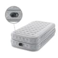 Miniatyrbillede 2 af 5: Intex Airbed - 1-Person - 99 x 191 x 51 cm - Grå - Med indbygget pumpe, Monteringslagen Sort og Reparationssæt