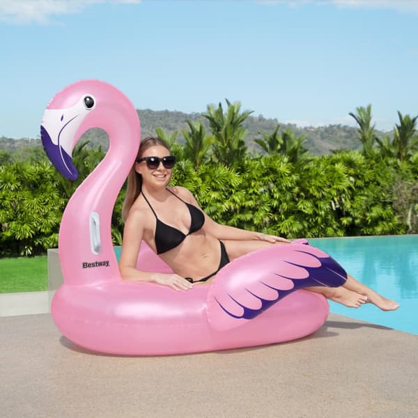 Bademadrass 1,53mx 1,43m Luxury Flamingo