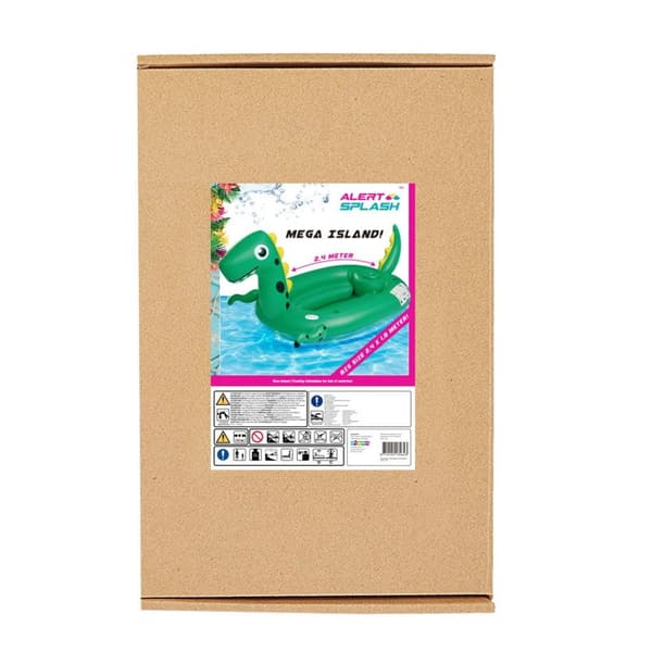 Alert Splash Mega Uppblåsbar Dino Island 240x180 cm