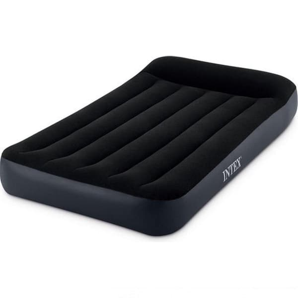 Intex 64146 Pudestøtte Classic Twin Airbed + Pumpe 99x191x25 cm Sort