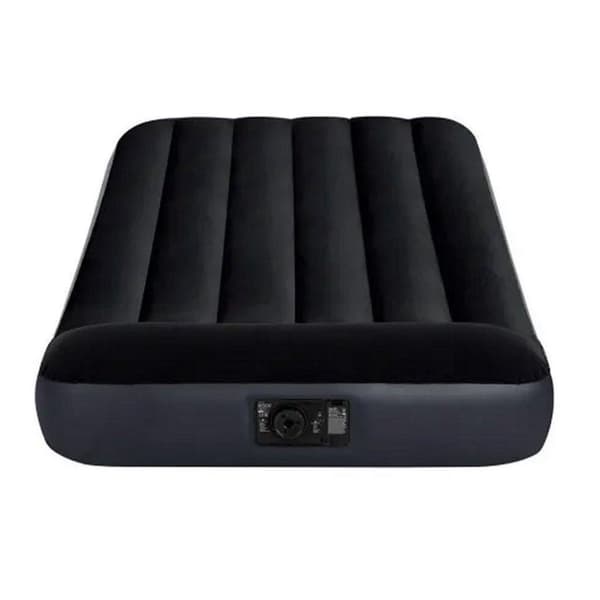 Intex 64146 Pudestøtte Classic Twin Airbed + Pumpe 99x191x25 cm Sort