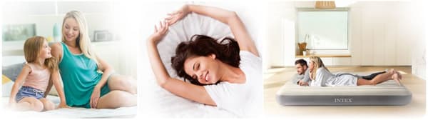 INTEX Airbed - 2 personer - 191x137x25cm - marineblå