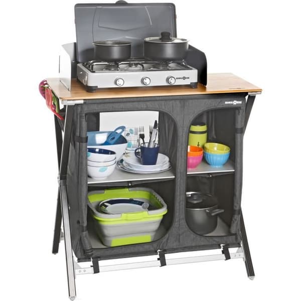 Köksskåp - Brunner - Mercury Cross Square Cooker HWT - Grå - 2 hyllor - 4 fack
