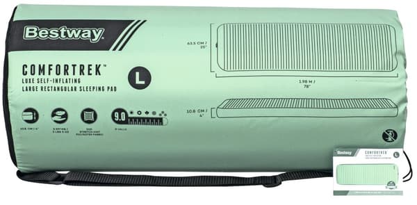 Bestway självuppblåsande liggunderlag ComforTrek Luxe 198 x 63,5 x 10,8cm