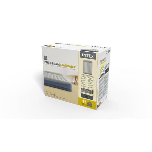 INTEX Kuddstöd Medelhöjd elektrisk uppblåsbar säng 64118ND
