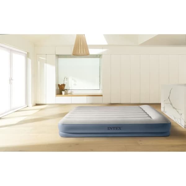 INTEX Kuddstöd Medelhöjd elektrisk uppblåsbar säng 64118ND