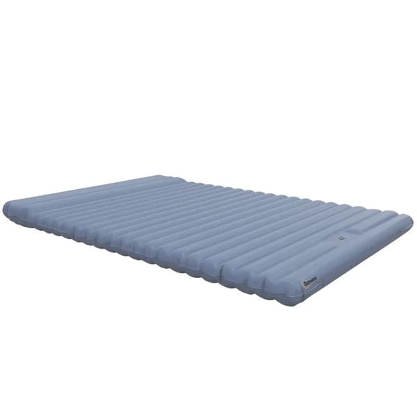 Rootz luftmadras - Inklusiv luftpumpe - Campingmadras - 1 pude - Vandtæt - Holdbart materiale - Bæretaske - 40D Nylon Tpu - Blå - 200L x 135W x 10H cm