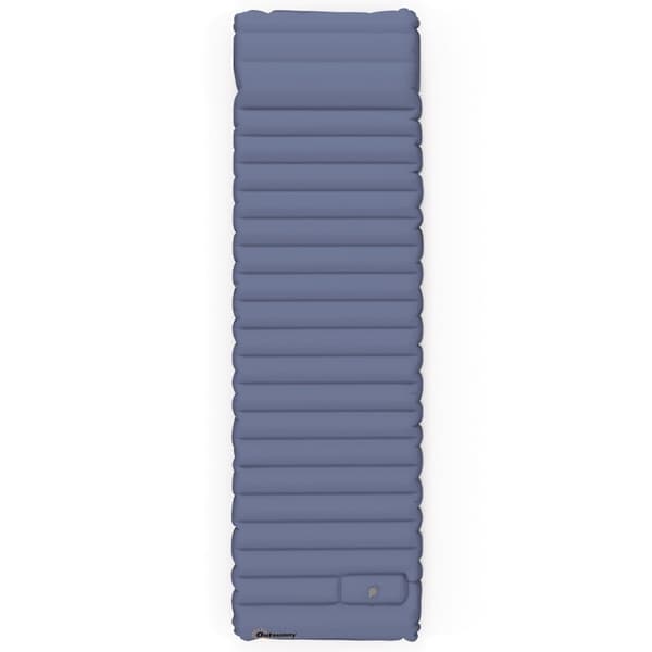 Rootz Campingmåtte - Luftmadras - Vandtæt - Fodpumpe - Rivefast - Vandtæt - Hurtig oppustning - TPU belagt nylon - Blå - 200L x 60W x 10H cm