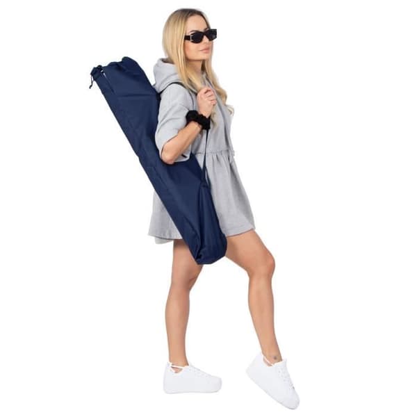 Campingsäng - SPRINGOS - 74 x 190,5 cm - Max belastning 150 kg - Fällbar - Marinblå färg