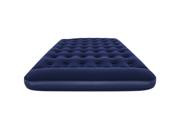 Bestway Uppblåsbar madrass med inbyggd fotpump, mocka, 203x152x28cm