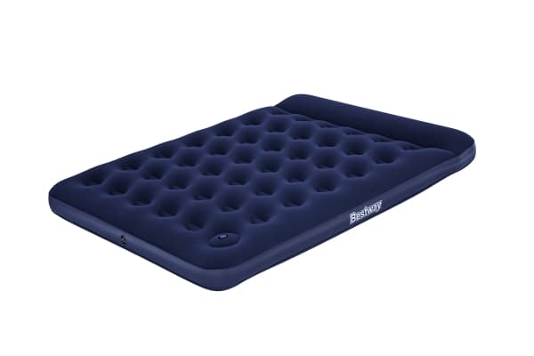 Bestway Uppblåsbar madrass med inbyggd fotpump, mocka, 203x152x28cm