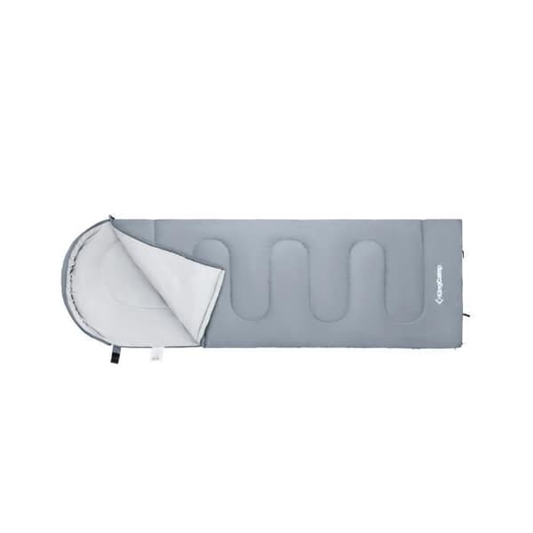Sovsäck - KingCamp - Oasis 250 - pilotform - 250 g/m² - vänster öppning - grå