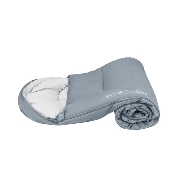 Sovsäck - KingCamp - Oasis 250 - pilotform - 250 g/m² - vänster öppning - grå