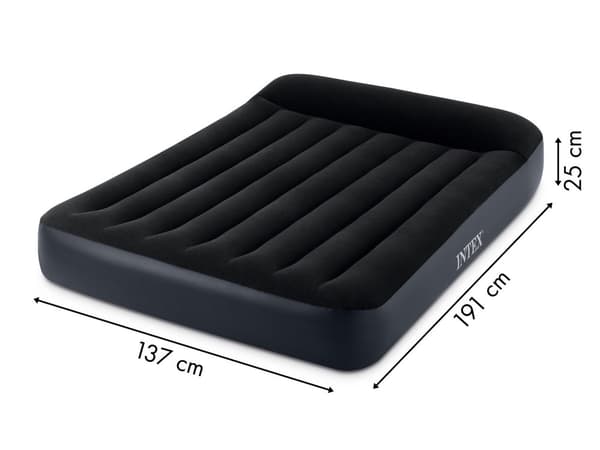 2 persons luftmadrass - marinblå - 191 x 137 x 25 cm - Dura-Beam Fiber