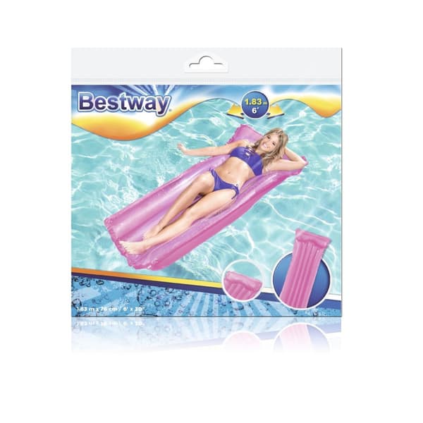 BESTWAY 44013 vaaleanpunainen puhallettava rantapatja