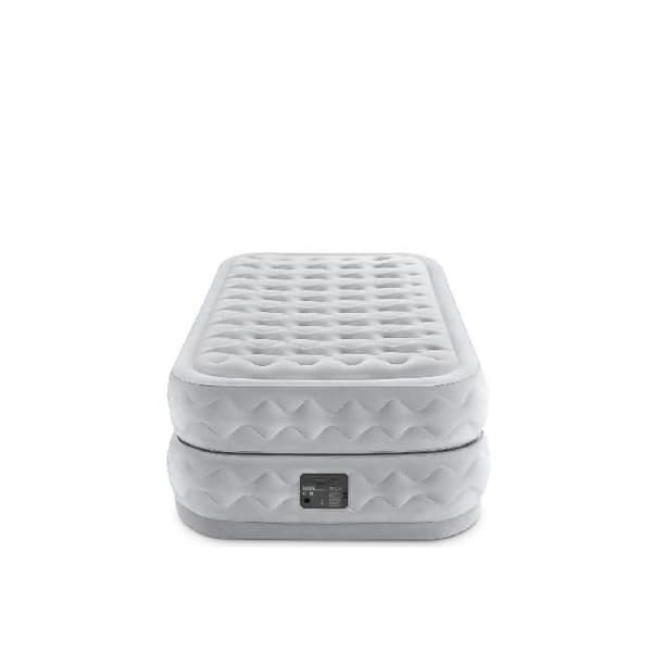 INTEX Supreme Air-Flow 1-sits madrass - Uppblåsbar säng - för inomhusbruk - PVC - Grå - 99x191x51 cm