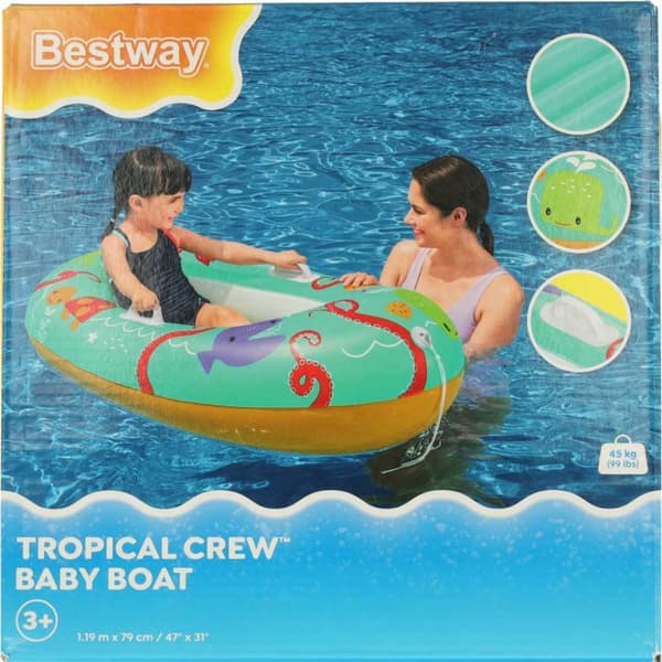 BESTWAY 34009 uppblåsbar babysimring, blå