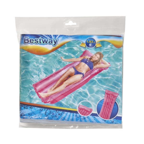BESTWAY 44013 lyserød oppustelig strandmadras