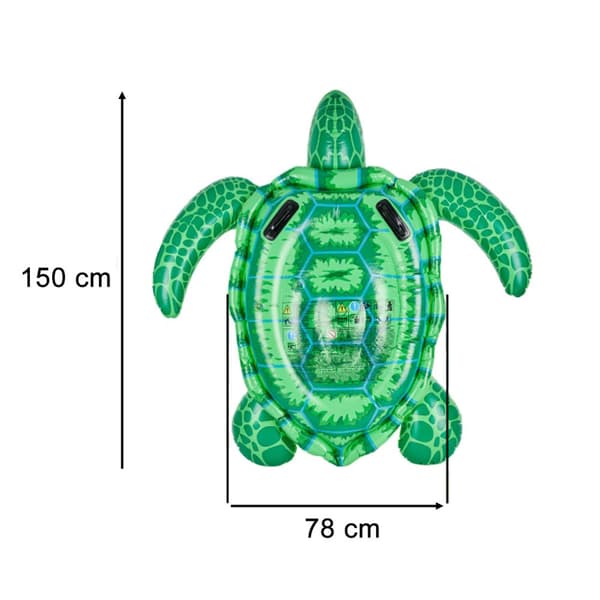 Kumipatja uimiseen Kumivene lapsille kahvoilla kilpikonna 150cm 3+ INTEX