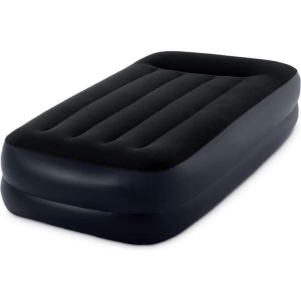 Intex 64122ND Pillow Twin 1-person luftseng 99x191x42 cm + Indbygget pumpe Sort