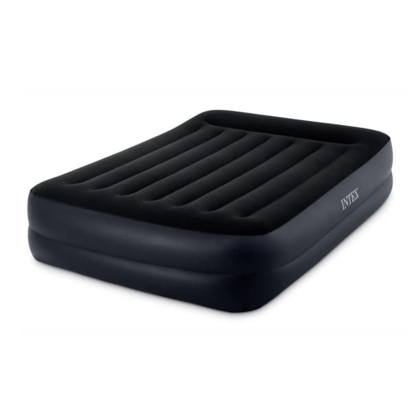 Intex 64124NP pudestøtte hævet luftseng 152x203x42 cm sort