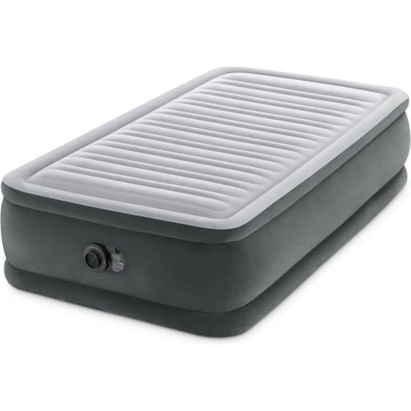 Intex 64412ND TComfort Plush Elevated Twin 1-person luftseng 191x99x46 cm + Indbygget pumpe grå