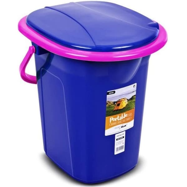 GreenBlue GB320 Bärbar Camping Tourist Toalett Blå-Rosa