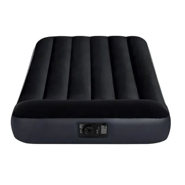 Intex 64146 Pudestøtte Classic Twin Airbed + Pumpe 99x191x25 cm Sort