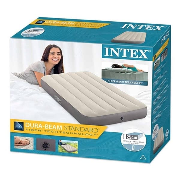 Intex 64101 yksikorkea ilmapatja 99x191x25 cm harmaa