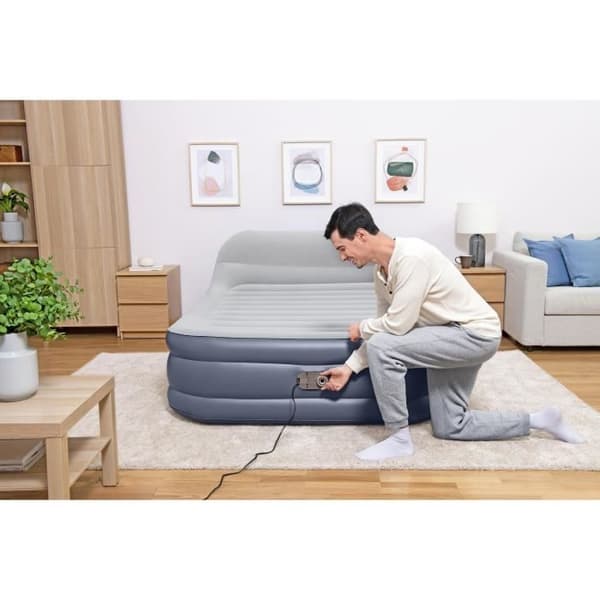 Uppblåsbar säng - BESTWAY - 67923 - Tritech SleekFlow - 2 platser, 226 x 152 x 84 cm, sänggavel, integrerad pump