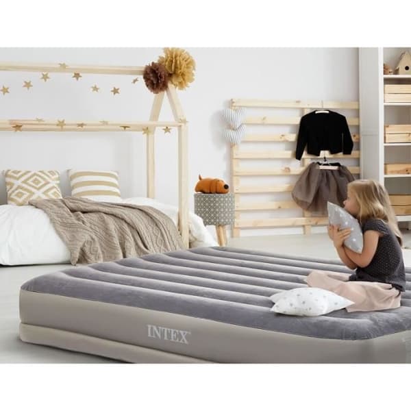 Luftmadrass - INTEX - Airbed - 2 platser - 191x137x25 cm - Automatisk uppblåsbar