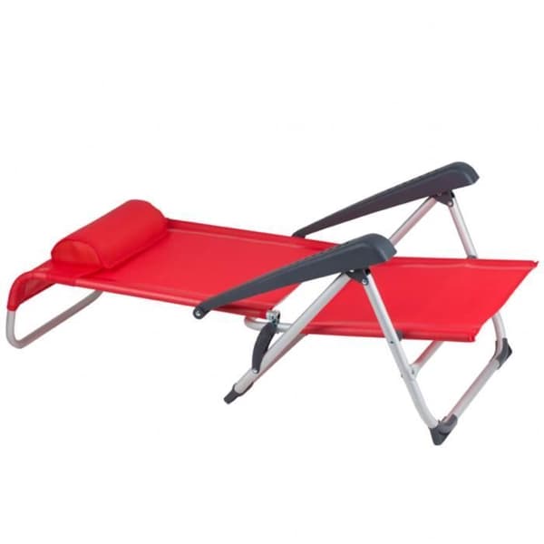 Bo-Camp Strandstol Aluminium Röd
