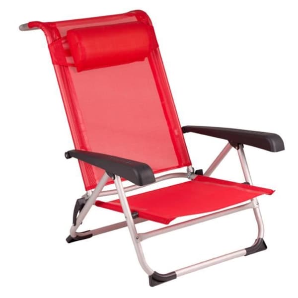 Bo-Camp Strandstol Aluminium Röd