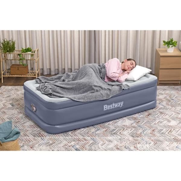 Luftsäng - BESTWAY - 6713G - Tritech™ - 1 plats, 191 x 97 x 51 cm, inbyggd elektrisk pump, sängram
