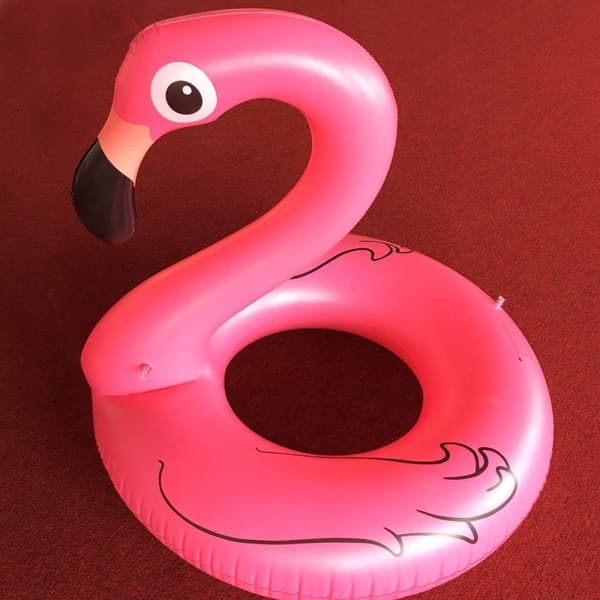 UPPLØSTEBAR RING TIL VANDSVØMNING FLAMINGO 90 CM PINK LARGE XXL