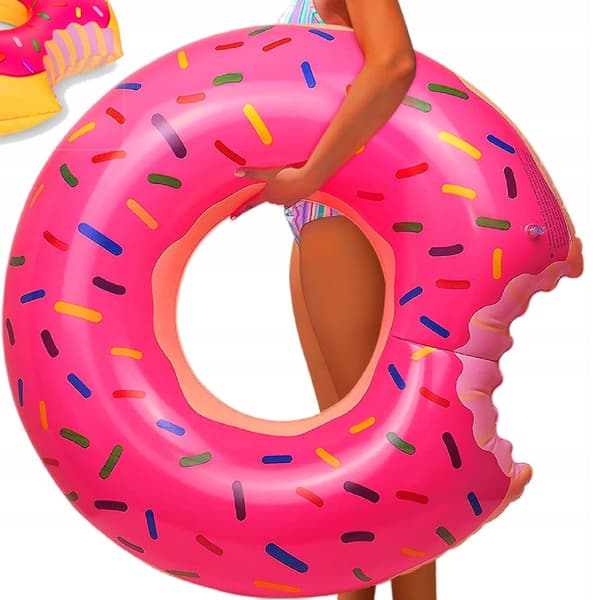 SUURI UIMAPYÖRÄ PINK DONUTI 120cm