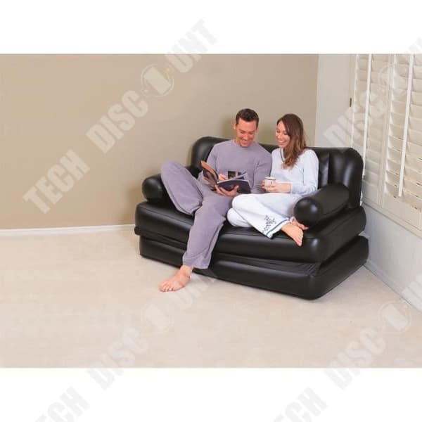 TD® 5 i 1 multisoffa + elektrisk pump + vandringsutrustning - uppblåsbar madrass