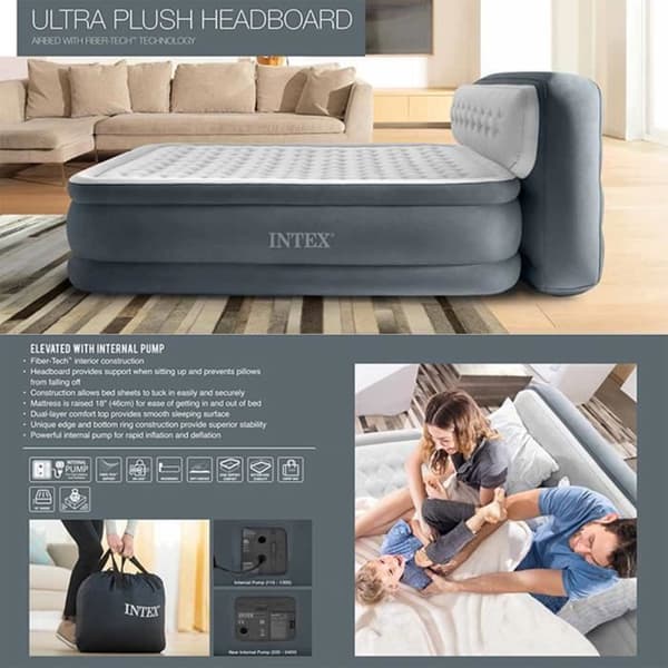 TD® Dubbel Uppblåsbar Madrass Tjock Space Fiber Tech Ultra Plysch Komfort Avkoppling Bekvämligheter Högkvalitativa fibrer Multifunktion