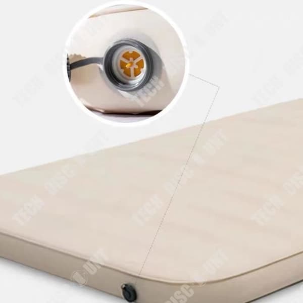 TD® uppblåsbar campingmadrass 10 cm självuppblåsande enkel bärbar fuktsäker uppblåsbar campingsäng för bil