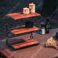 Miniatyrbild 2 av 4: TD® Utomhuscamping Fällbart bordsställ Multifunktionell bärbar picknickhylla för småsaker