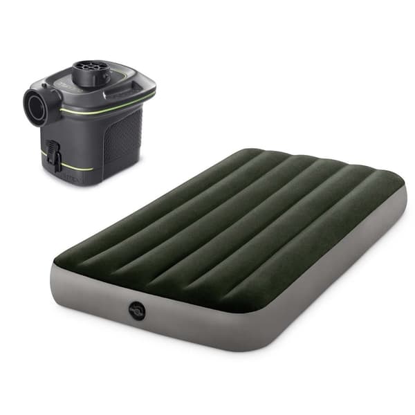 Oppustelig madras 191x99x25 cm med elektrisk pumpe INTEX 64777