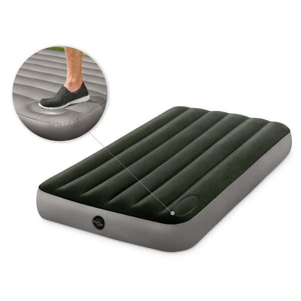 Uppblåsbar madrass 191x99x25 cm med inbyggd fotpump INTEX 64761