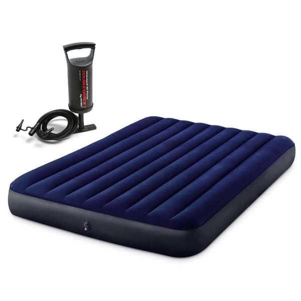 Oppustelig madras 203x152x25 cm med stempelpumpe INTEX 64759
